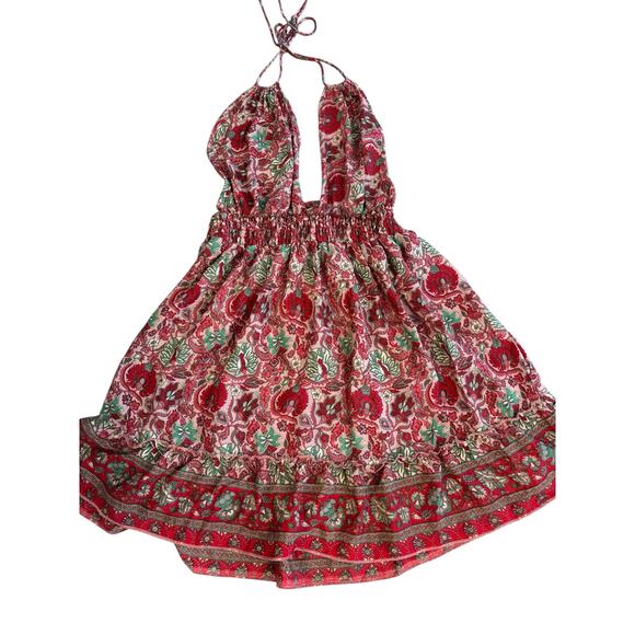 ZURY SILK BLEND HALTER OPEN BACK DRESS NWT ONE SIZE - Picture 2 of 8